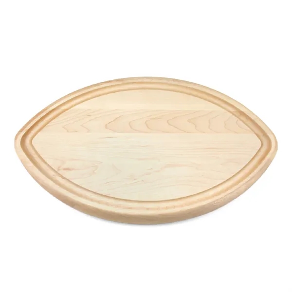 Football-shaped 10" x 15" x 3/4" maple wood cutting boards with... from ASI 74601 Calico