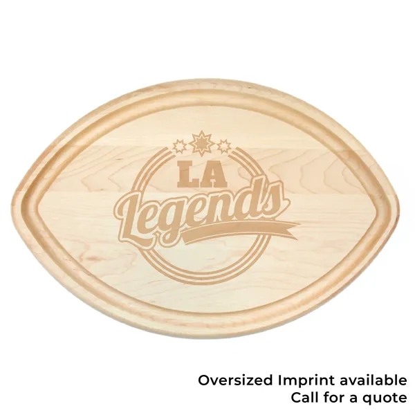 Football-shaped 10" x 15" x 3/4" maple wood cutting boards with... from ASI 74601 Calico
