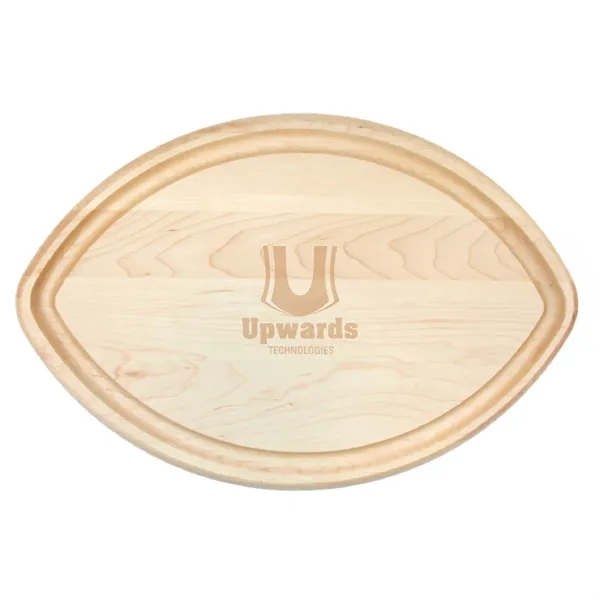 Football-shaped 10" x 15" x 3/4" maple wood cutting boards with... from ASI 74601 Calico