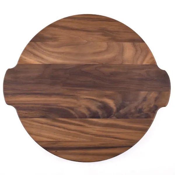 12" x 12" x 1 3/4" round walnut cutting board with... from ASI 74601 Calico