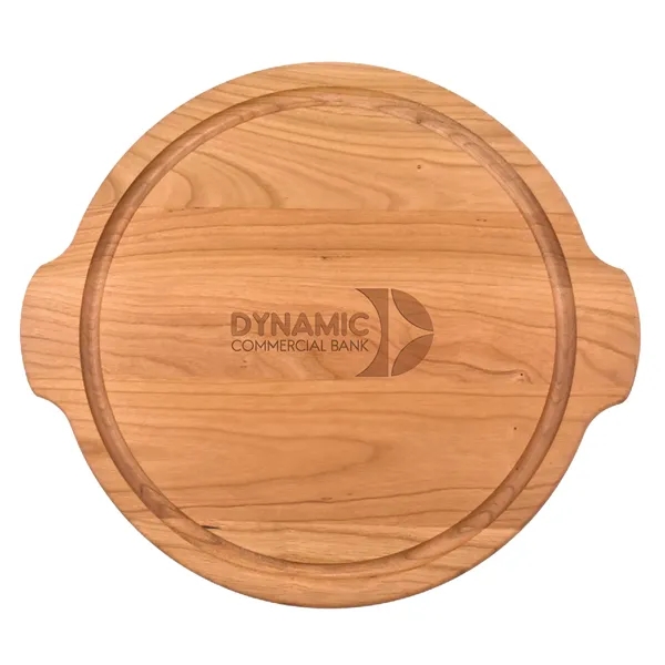 12" x 12" x 1 3/4" round cherry wood cutting board... from ASI 74601 Calico