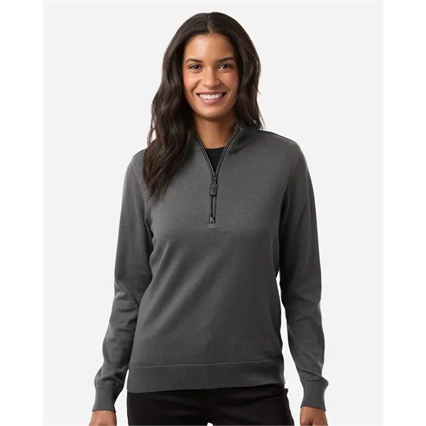 Devon & Jones Women's New Classic Quarter-Zip Sweater... from ASI 84358 S&S Activewear