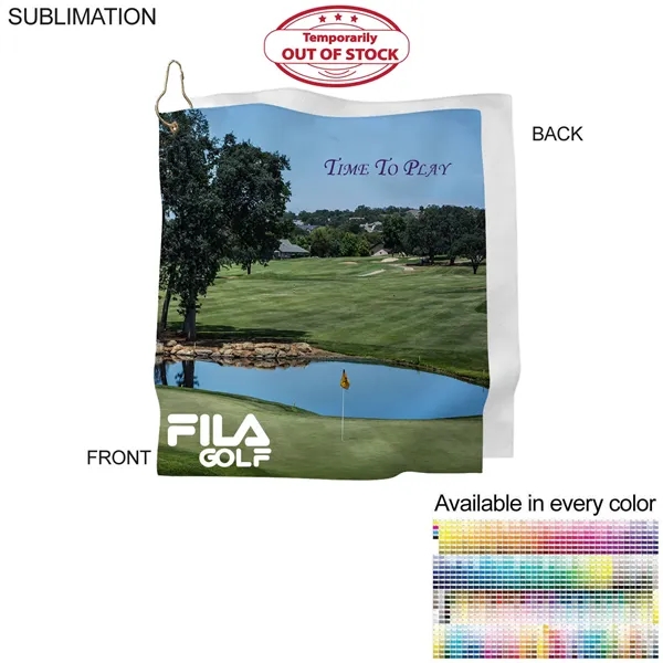 Microfiber Suede Shammy Golf Towel, Finished size 15x15, Nofold Grommet &... from ASI 53509 FIEL-Fairdeal Import & Export / FIEL