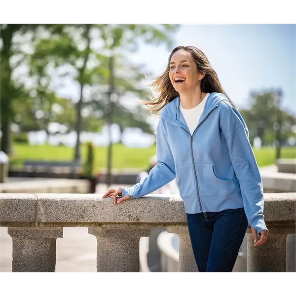 A full-zip hoodie made from soft recycled fleece, finished for comfort,... from ASI 44620 Charles River Apparel