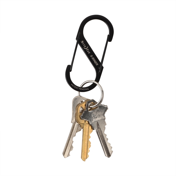 Stainless steel carabiner in black or silver with dual spring gates... from ASI 46170 Compass Industries Inc