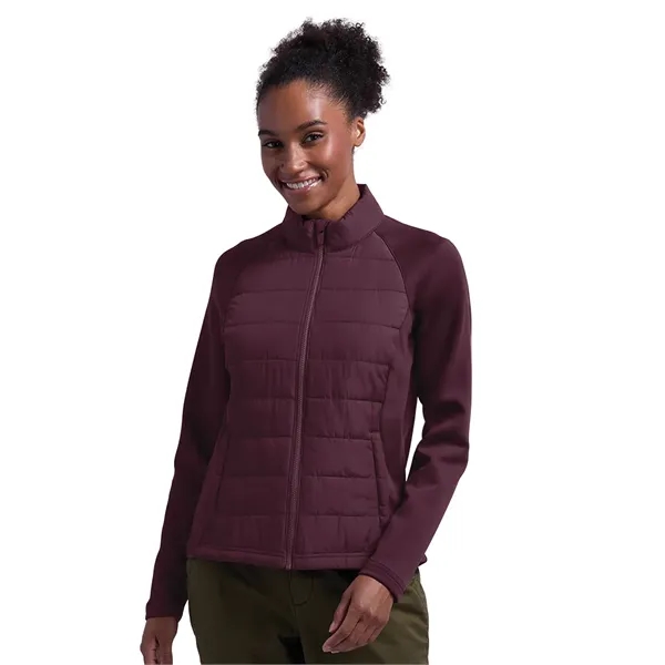 Quilted warmth meets stretch-knit comfort in a lightweight, water-resistant layerable jacket... from ASI 44620 Charles River Apparel