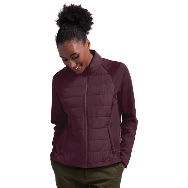 Quilted warmth meets stretch-knit comfort in a lightweight, water-resistant layerable jacket... from ASI 44620 Charles River Apparel