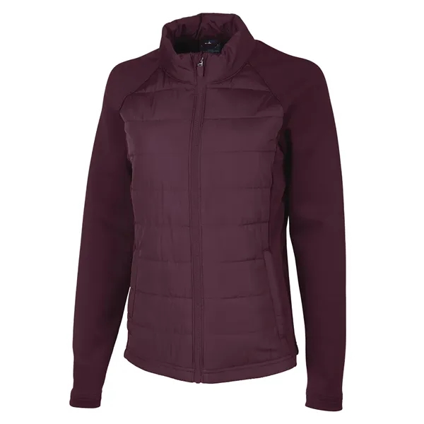 Quilted warmth meets stretch-knit comfort in a lightweight, water-resistant layerable jacket... from ASI 44620 Charles River Apparel
