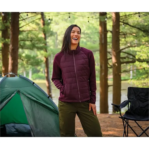 Quilted warmth meets stretch-knit comfort in a lightweight, water-resistant layerable jacket... from ASI 44620 Charles River Apparel