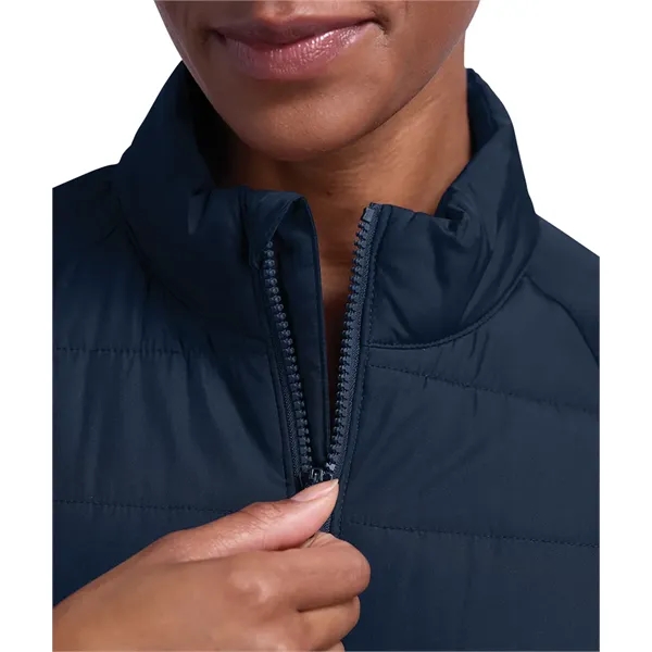 Quilted warmth meets stretch-knit comfort in a lightweight, water-resistant layerable jacket... from ASI 44620 Charles River Apparel
