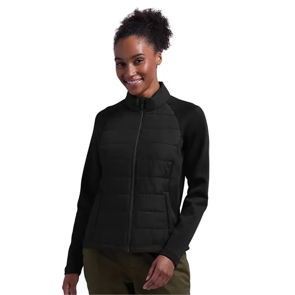 Quilted warmth meets stretch-knit comfort in a lightweight, water-resistant layerable jacket... from ASI 44620 Charles River Apparel
