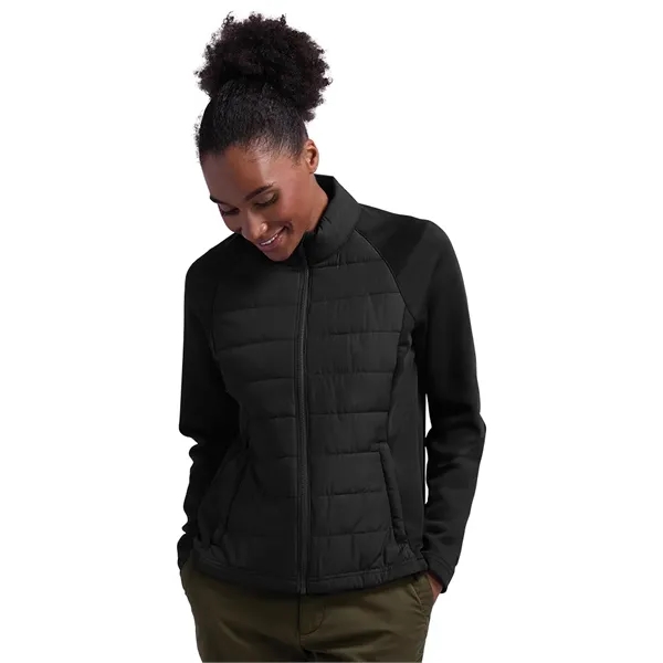 Quilted warmth meets stretch-knit comfort in a lightweight, water-resistant layerable jacket... from ASI 44620 Charles River Apparel