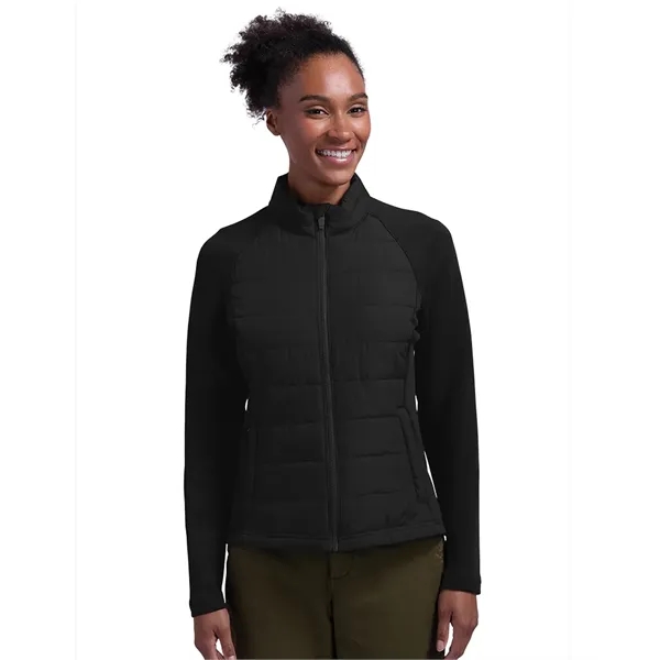 Quilted warmth meets stretch-knit comfort in a lightweight, water-resistant layerable jacket... from ASI 44620 Charles River Apparel