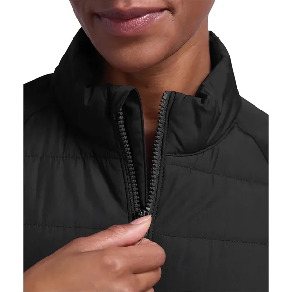 Quilted warmth meets stretch-knit comfort in a lightweight, water-resistant layerable jacket... from ASI 44620 Charles River Apparel