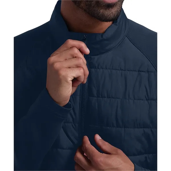 A flexible hybrid layer with a water-resistant quilted front and soft... from ASI 44620 Charles River Apparel