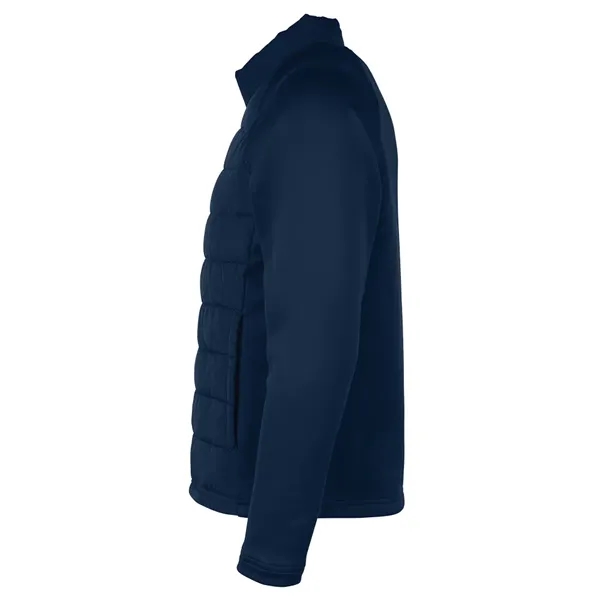 A flexible hybrid layer with a water-resistant quilted front and soft... from ASI 44620 Charles River Apparel