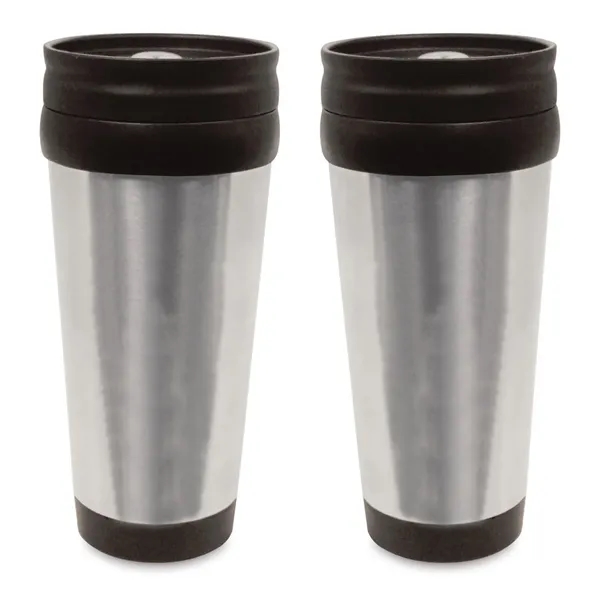 15 oz. travel tumbler with stainless steel body, twist-on lid, non-skid... from ASI 68507 The Magnet Group / Perfect Line