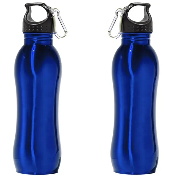 26 oz. stainless steel bottle with twist-off, finger loop black cap... from ASI 68507 The Magnet Group / Perfect Line