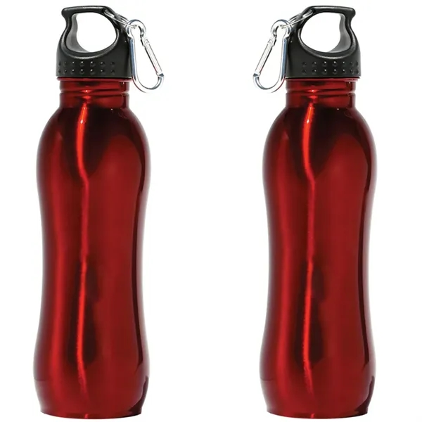 26 oz. stainless steel bottle with twist-off, finger loop black cap... from ASI 68507 The Magnet Group / Perfect Line