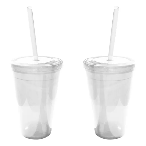 16 oz. double wall insulated polypropylene tumbler with snap-on lid and... from ASI 68507 The Magnet Group / Perfect Line