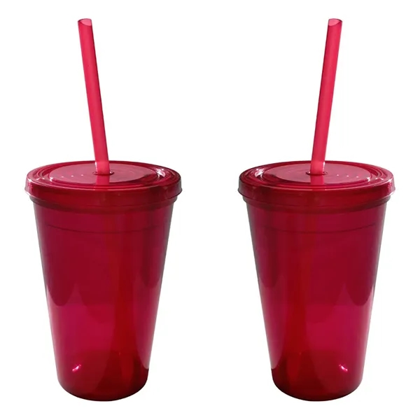 16 oz. double wall insulated polypropylene tumbler with snap-on lid and... from ASI 68507 The Magnet Group / Perfect Line