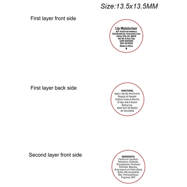 Vanilla flavored lip moisturizer in round ball.... from ASI 62660 Innovation Line