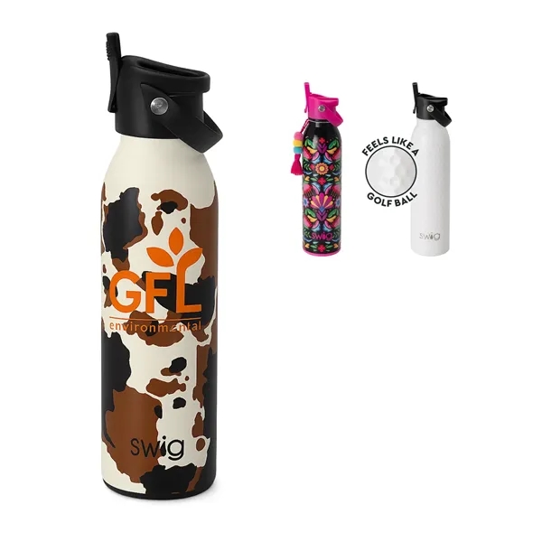 Swig Life 20oz Triple Insulated Stainless Steel Water Bottle with Flip... from ASI 72657 Active Life Promo / Apres Ski Active Life
