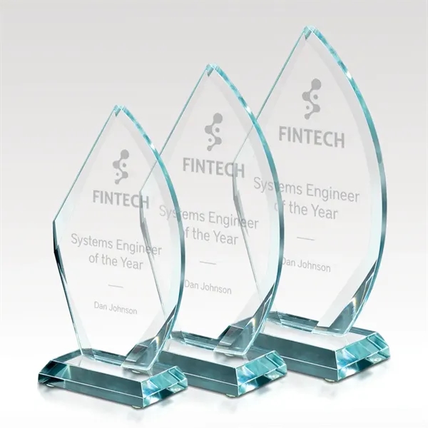 Award constructed from cut and polished Starphire glass with a base.... from ASI 93986 Visions/Awardcraft / Visions Awards