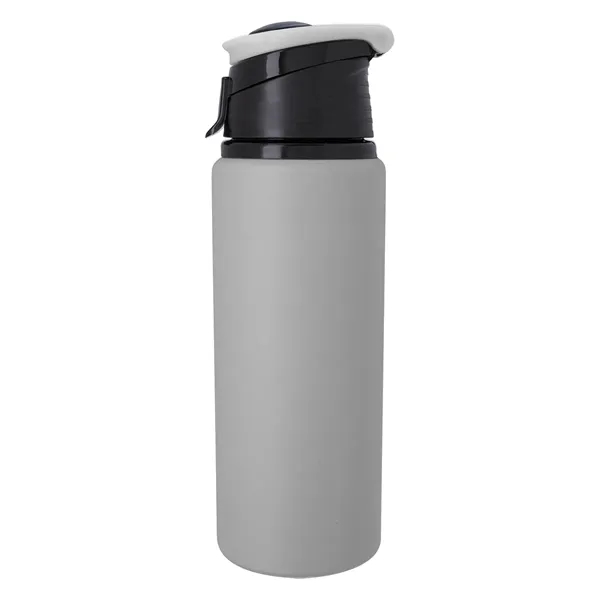 24 oz. aluminum Velvet Touch bottle with a screw-on, spill-resistant, flip-top... from ASI 61125 Hit Promotional Products / Hit®