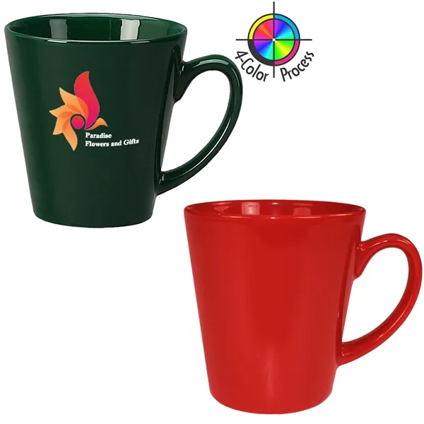 12oz vitrified cafe latte mug with c-shaped handle. Available in: red,... from ASI 80093 Pyrographics / Pyrographics Line