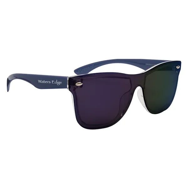Sunglasses with shield mirrored UV400 lenses that provide 100% UVA and... from ASI 61125 Hit Promotional Products / Hit®