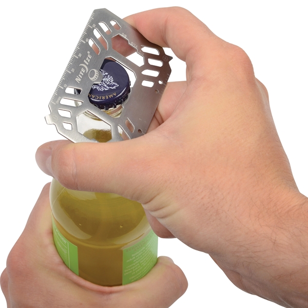 Credit card sized multi-tool with bottle opener, five wrenches, screwdrivers, scraper,... from ASI 46170 Compass Industries Inc