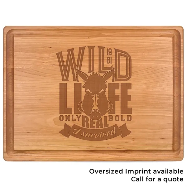 15" x 20" x 1 1/4" rectangular cherry wood butcher's block... from ASI 74601 Calico