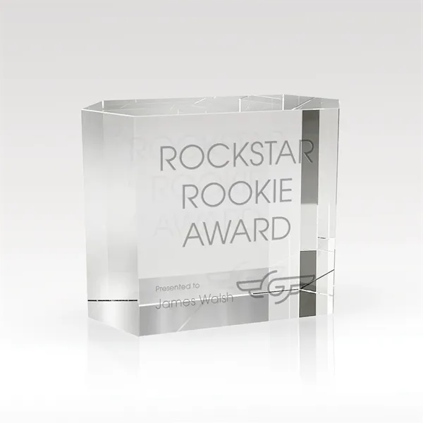 Hexagonal shaped optical crystal award with customization.... from ASI 93986 Visions/Awardcraft