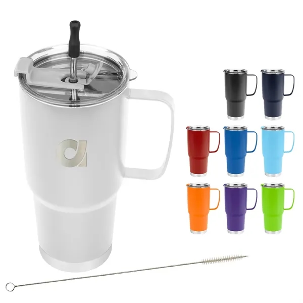 30 oz. stainless steel tumbler with reusable stainless steel straw and... from ASI 61125 Hit Promotional Products / Hit®
