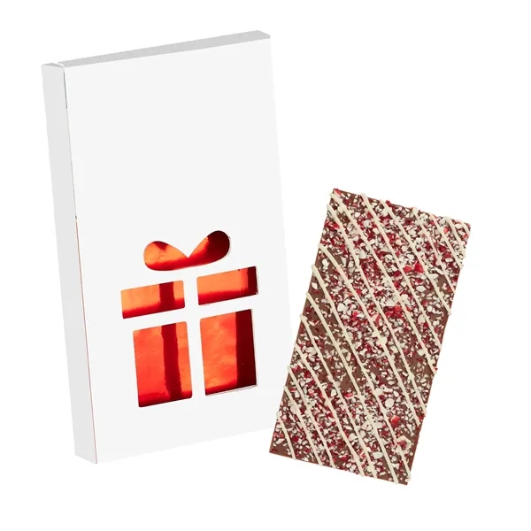 4CP Gift Window Box with Milk Chocolate with Peppermint Crystals Belgian... from ASI 71685 Midnite Snax®