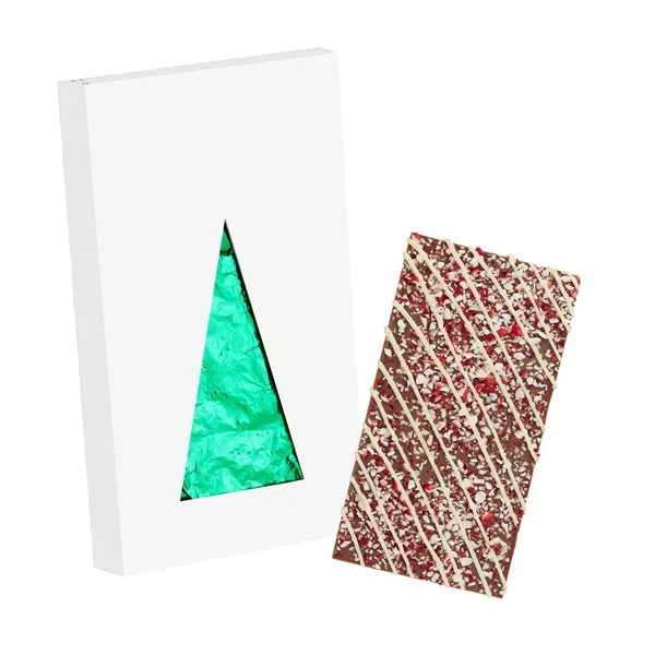 4CP Tree Window Box with Milk Chocolate with Peppermint Crystals Belgian... from ASI 71685 Midnite Snax®