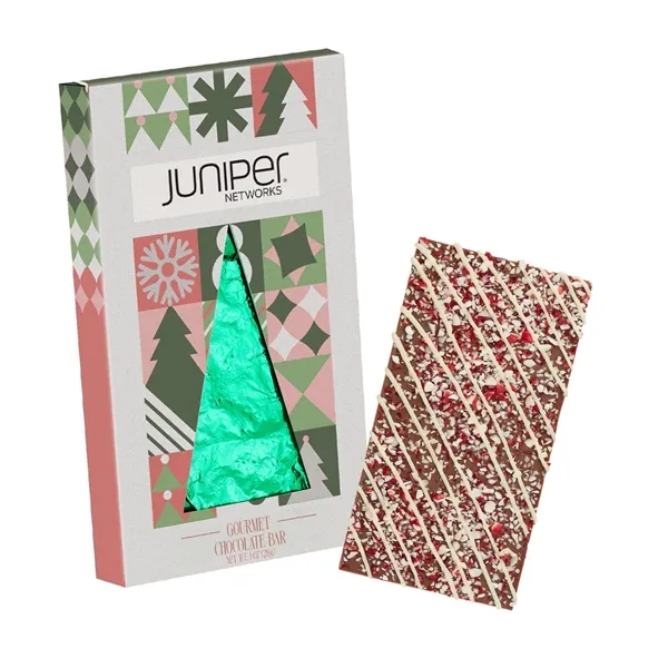 4CP Tree Window Box with Milk Chocolate with Peppermint Crystals Belgian... from ASI 71685 Midnite Snax®