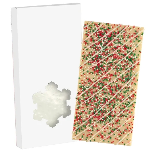 4CP Snowflake Window Box with White Chocolate w/ Holiday Nonpareils &... from ASI 71685 Midnite Snax®