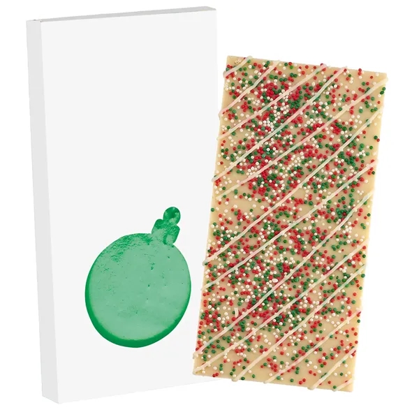 4CP Ornament Window Box with White Chocolate w/ Holiday Nonpareils &... from ASI 71685 Midnite Snax®