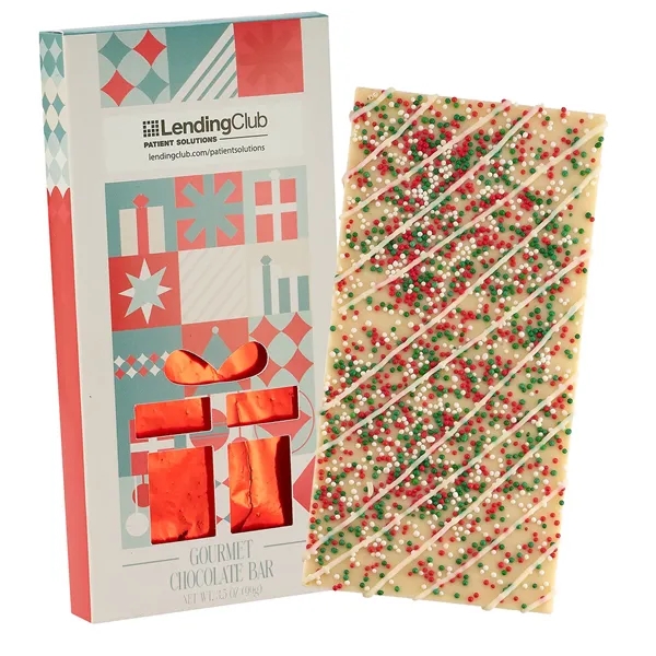 4CP Gift Window Box with White Chocolate w/ Holiday Nonpareils &... from ASI 71685 Midnite Snax®