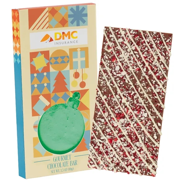 4CP Ornament Window Box with Milk Chocolate with Peppermint Crystals Chocolate... from ASI 71685 Midnite Snax®