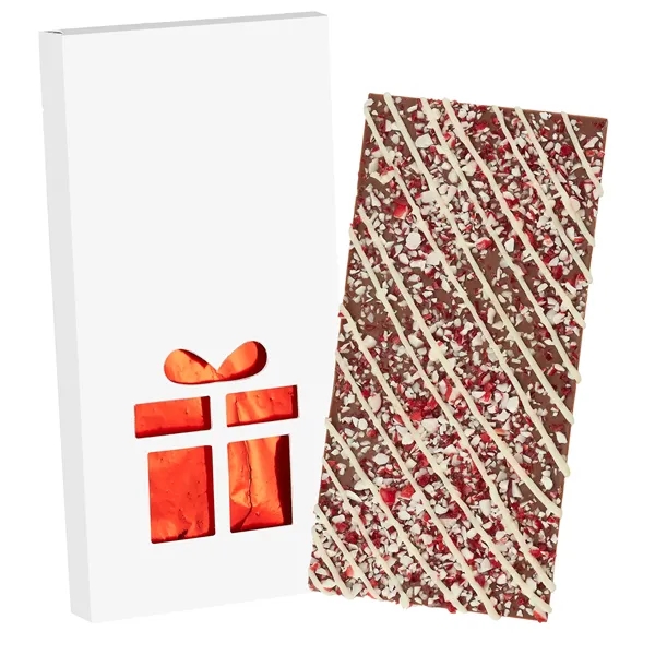 4CP Gift Window Box with Milk Chocolate with Peppermint Crystals Belgian... from ASI 71685 Midnite Snax®