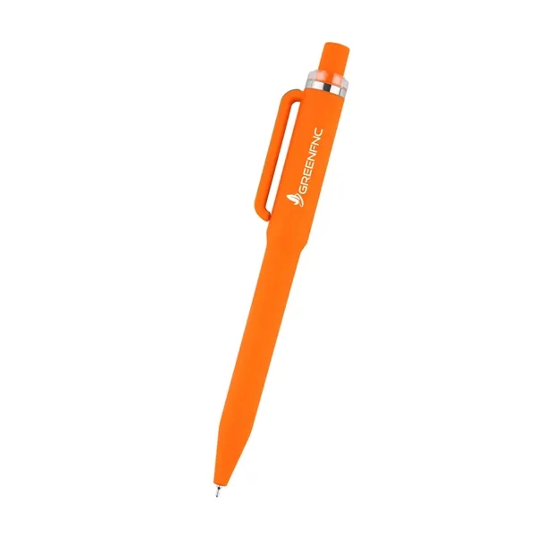 rABS constructed plunger action pen with smooth rubberized finish.... from ASI 61125 Hit Promotional Products / Hit®