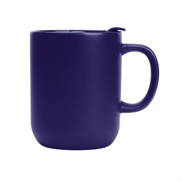 14 oz, ceramic mug with slide action lid.... from ASI 61125 Hit Promotional Products / Hit®