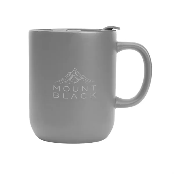 14 oz, ceramic mug with slide action lid.... from ASI 61125 Hit Promotional Products / Hit®