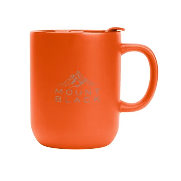 14 oz, ceramic mug with slide action lid.... from ASI 61125 Hit Promotional Products / Hit®