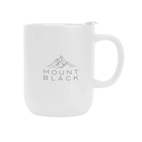 14 oz, ceramic mug with slide action lid.... from ASI 61125 Hit Promotional Products / Hit®