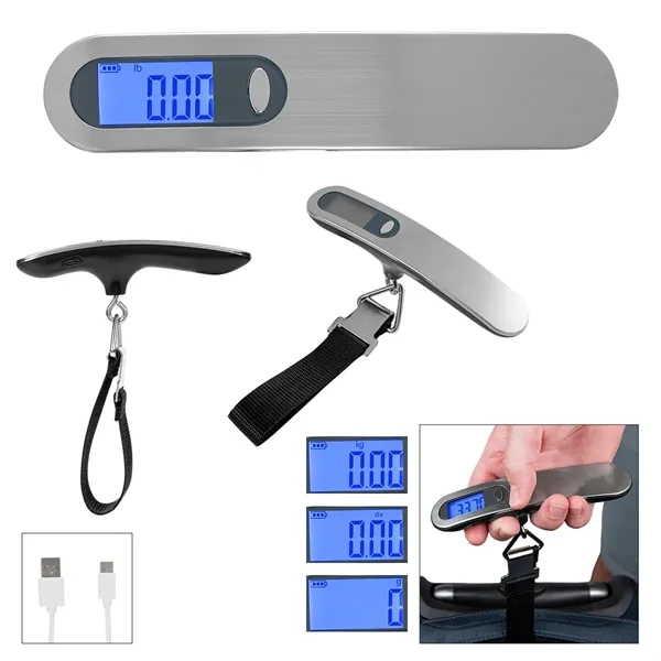 Rechargeable luggage scale with digital display and 110 lb. weight limit.... from ASI 61125 Hit Promotional Products / Hit®