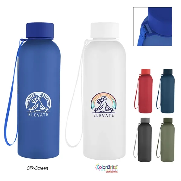 20 oz. rPET bottle with rubberized finish, wide mouth opening, screw-on... from ASI 61125 Hit Promotional Products / Hit®